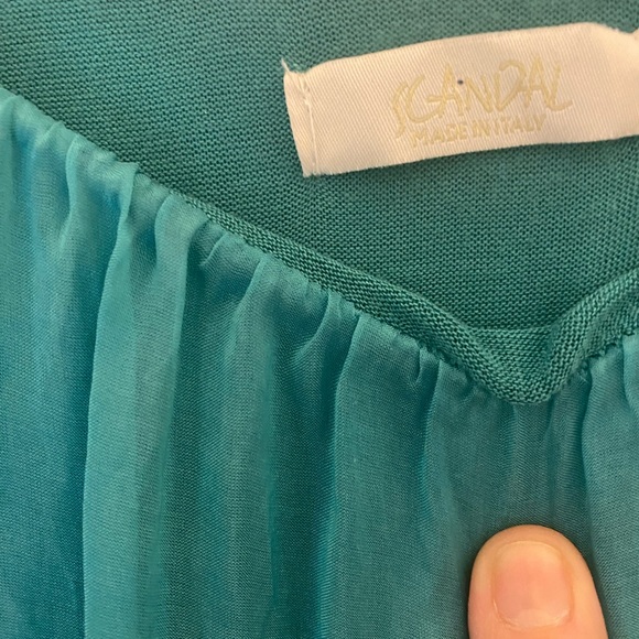 Silk Ombré Blouse Bubble Bottom Made in Italy - Picture 3 of 6